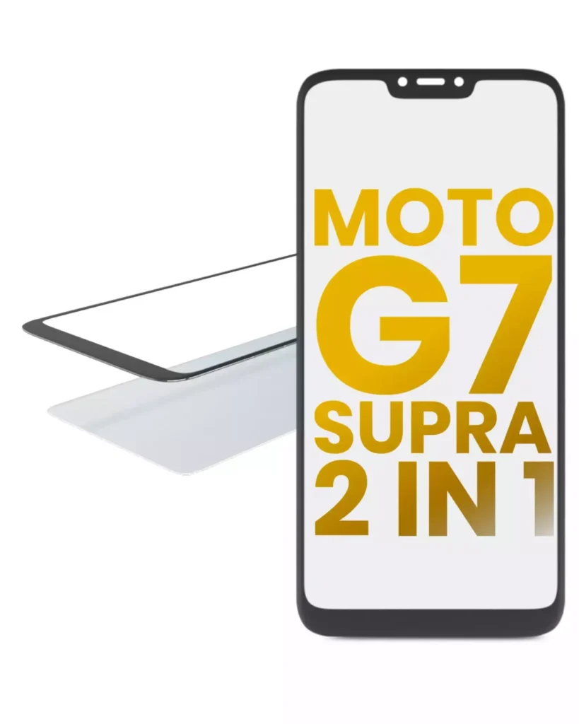 2 in 1 Front Glass With OCA Pre-Installed For Motorola Moto G7 Supra (XT1955-5 / 2019)