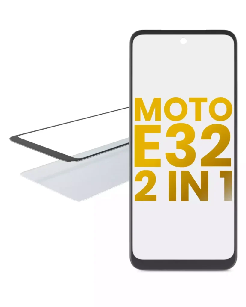 2 in 1 Front Glass With OCA Pre-Installed For Motorola Moto E32 (XT2227 / 2022)