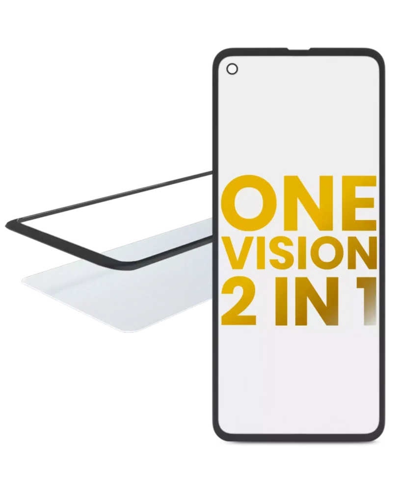 2 in 1 Front Glass With OCA Pre-Installed For Motorola One Vision (XT1970 / 2019)