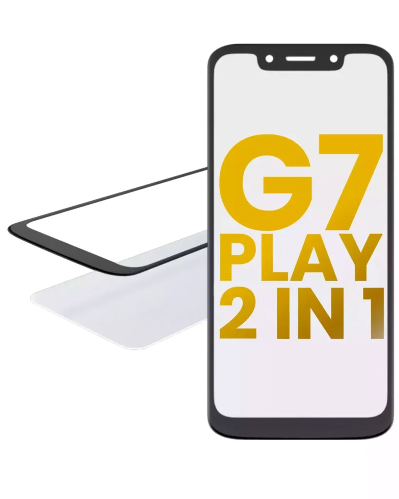 2 in 1 Front Glass With OCA Pre-Installed For Motorola Moto G7 Play (XT1952 / 2019)