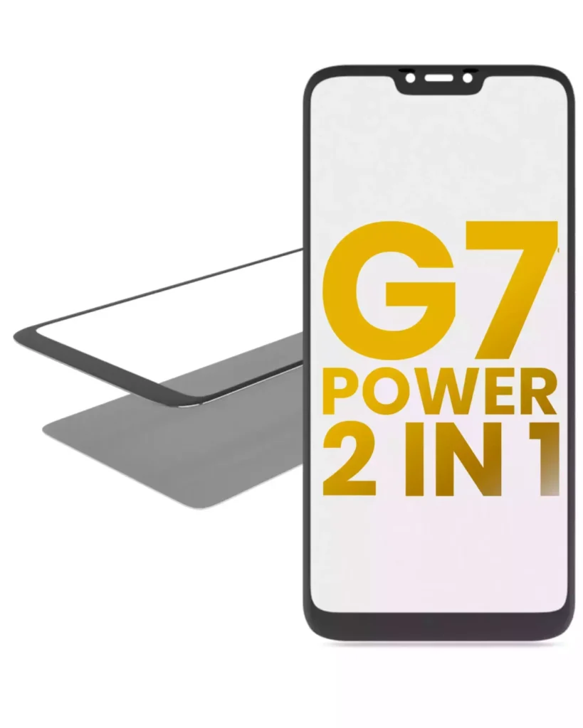 2 in 1 Front Glass With OCA Pre-Installed For Motorola Moto G7 Power (XT1955 / 2019)