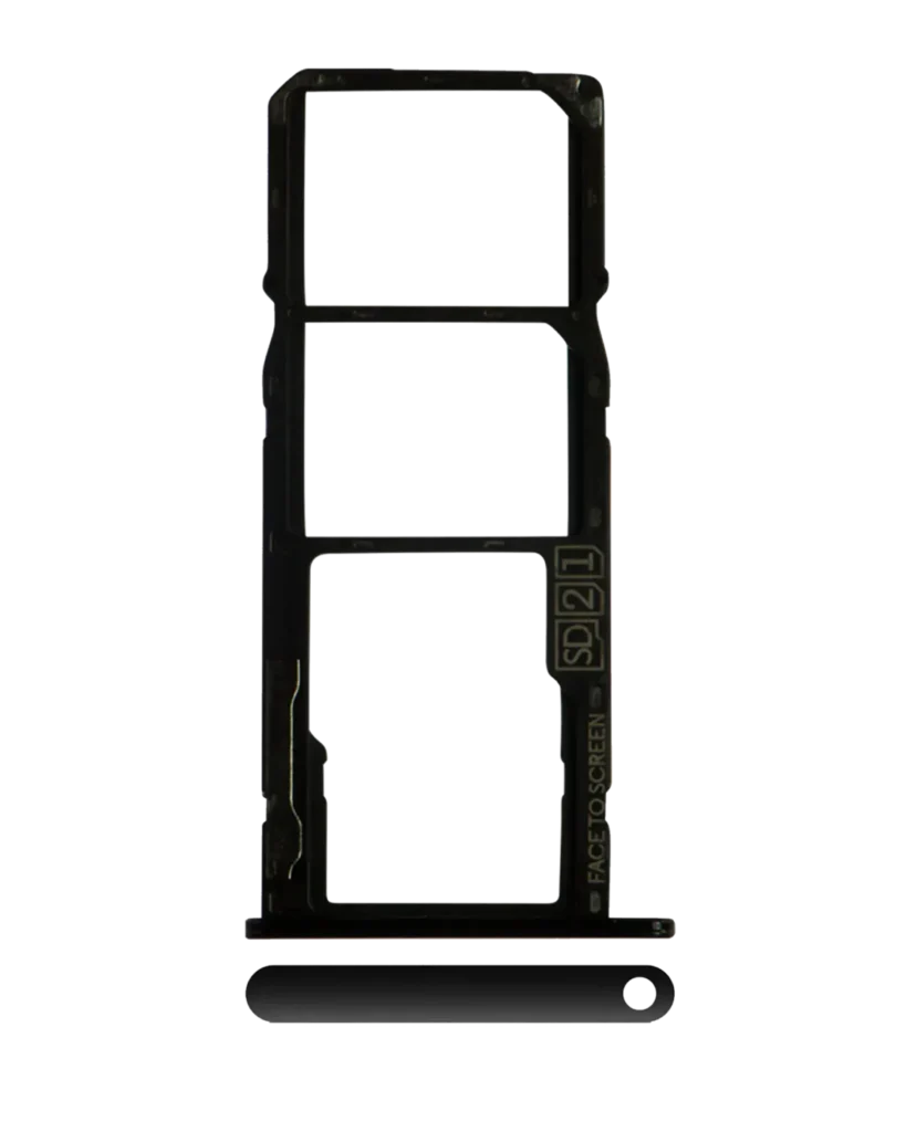 Dual Sim Card Tray For Motorola Moto G7 Power (XT1955 / 2019) (International Version) (Ceramic Black)
