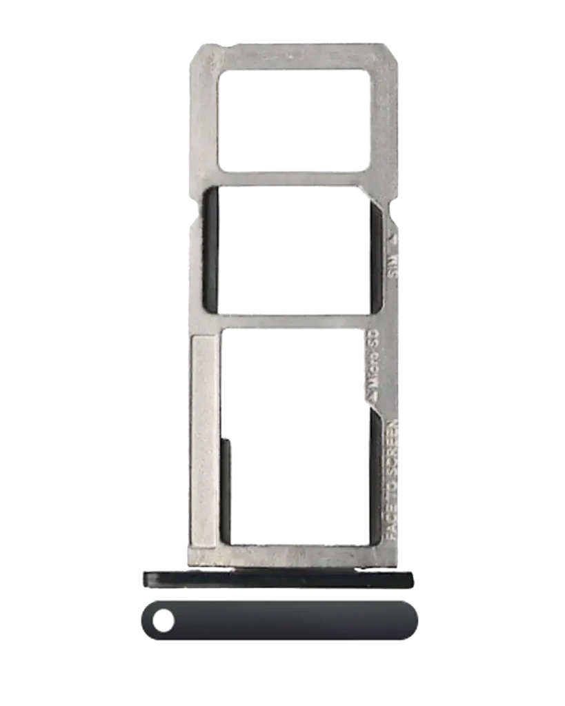 Dual Sim Card Tray For Motorola Moto G6 Play / G6 Forge (XT1922 / 2018) (Black)