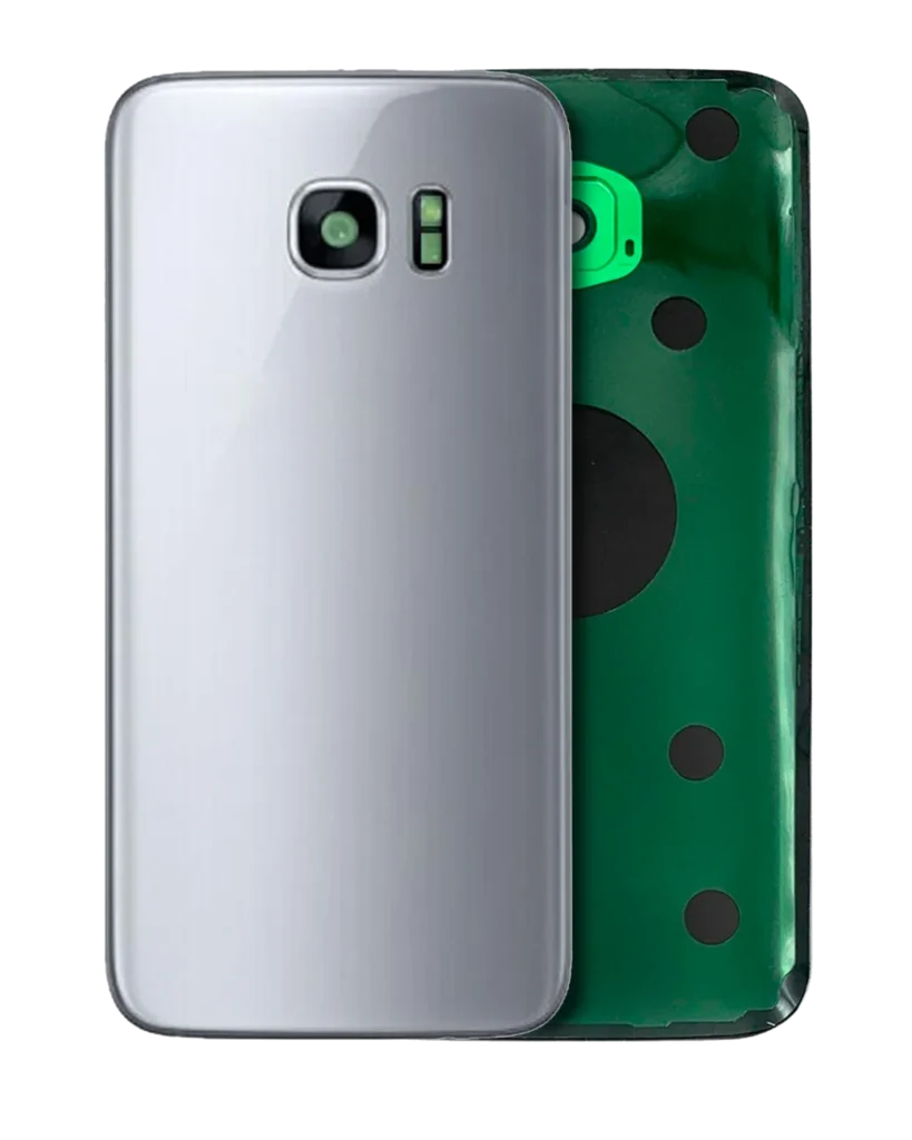 Back Cover Glass With Camera Lens For Samsung Galaxy S7 (No Logo) (Aftermarket Plus) (Silver)