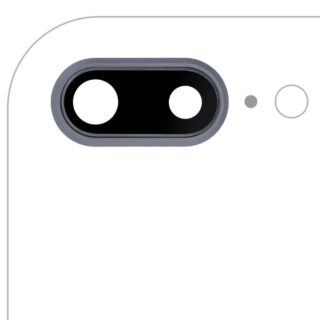 Back Camera Lens With Bracket & Bezel For iPhone 8 Plus (Aftermarket Plus) (Space Gray) (10 Pack)