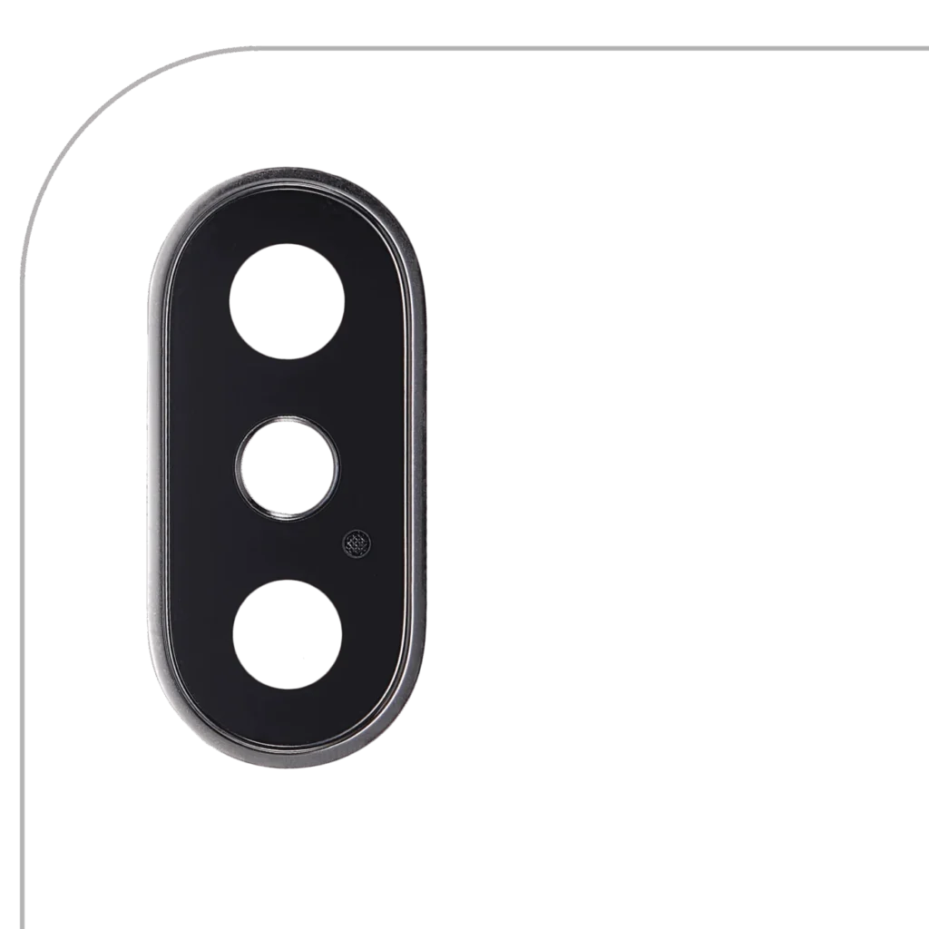 Back Camera Lens With Bracket & Bezel For iPhone X (Aftermarket Plus) (Silver) (10 Pack)