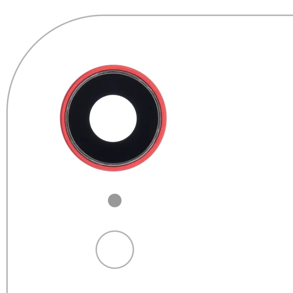 Back Camera Lens With Bracket & Bezel For iPhone XR (Aftermarket Plus) (Red) (10 Pack)