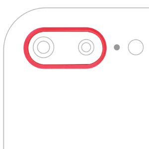 Back Camera Bezel Ring Only For iPhone 8 Plus (Red) (10 Pack)