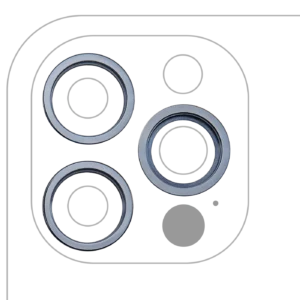 Back Camera Bezel Ring Only For iPhone 12 Pro (Pacific Blue) (3 Piece Set) (10 Pack)