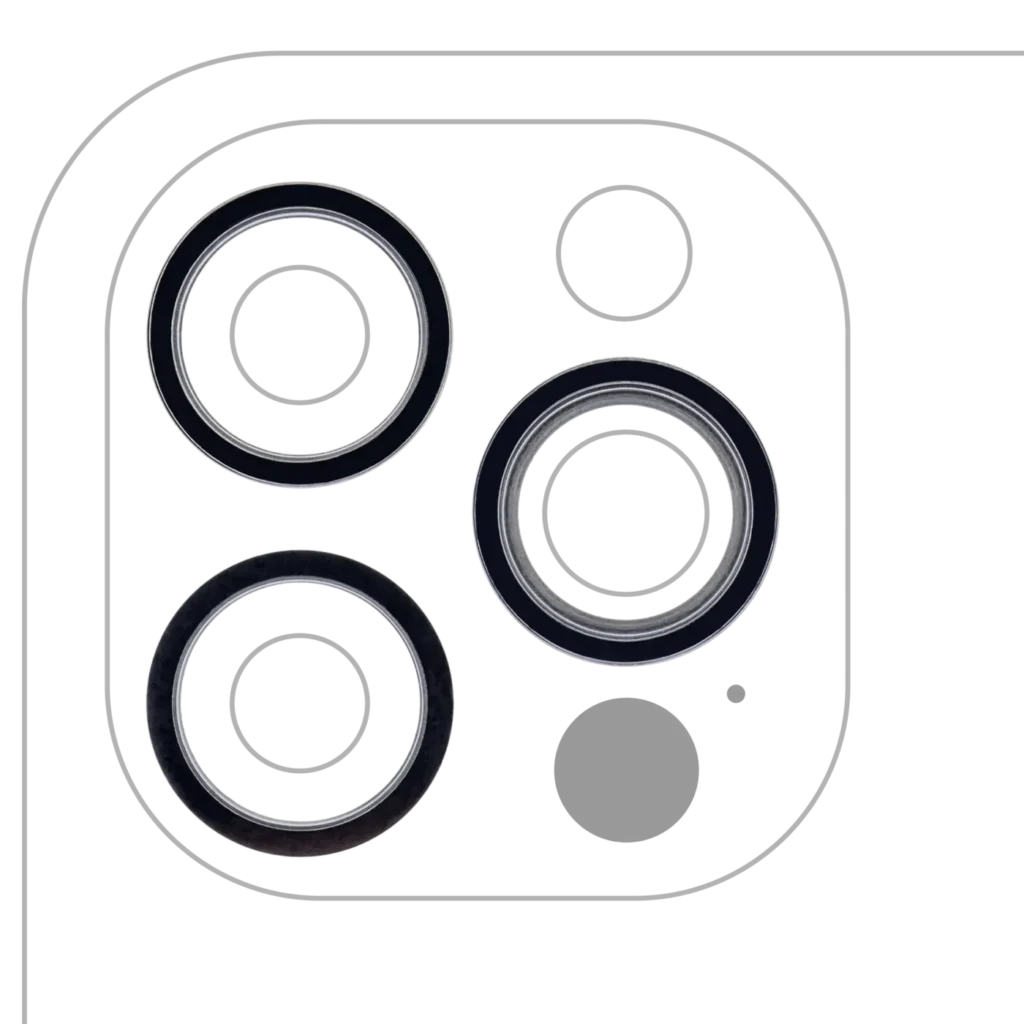 Back Camera Bezel Ring Only For iPhone 12 Pro (Graphite) (3 Piece Set) (10 Pack)