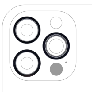 Back Camera Bezel Ring Only For iPhone 12 Pro (Graphite) (3 Piece Set) (10 Pack)