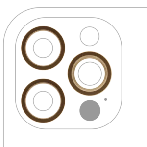 Back Camera Bezel Ring Only For iPhone 12 Pro (Gold) (3 Piece Set) (10 Pack)
