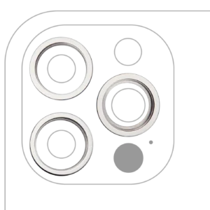 Back Camera Bezel Ring Only For iPhone 12 Pro (Silver) (3 Piece Set) (10 Pack)