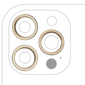 Back Camera Bezel Ring Only For iPhone 12 Pro Max (Gold) (3 Piece Set) (10 Pack)