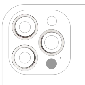 Back Camera Bezel Ring Only For iPhone 12 Pro Max (Silver) (3 Piece Set) (10 Pack)