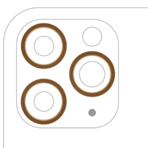 Back Camera Bezel Ring Only For iPhone 11 Pro / 11 Pro Max (Gold) (3 Piece Set) (10 Pack)