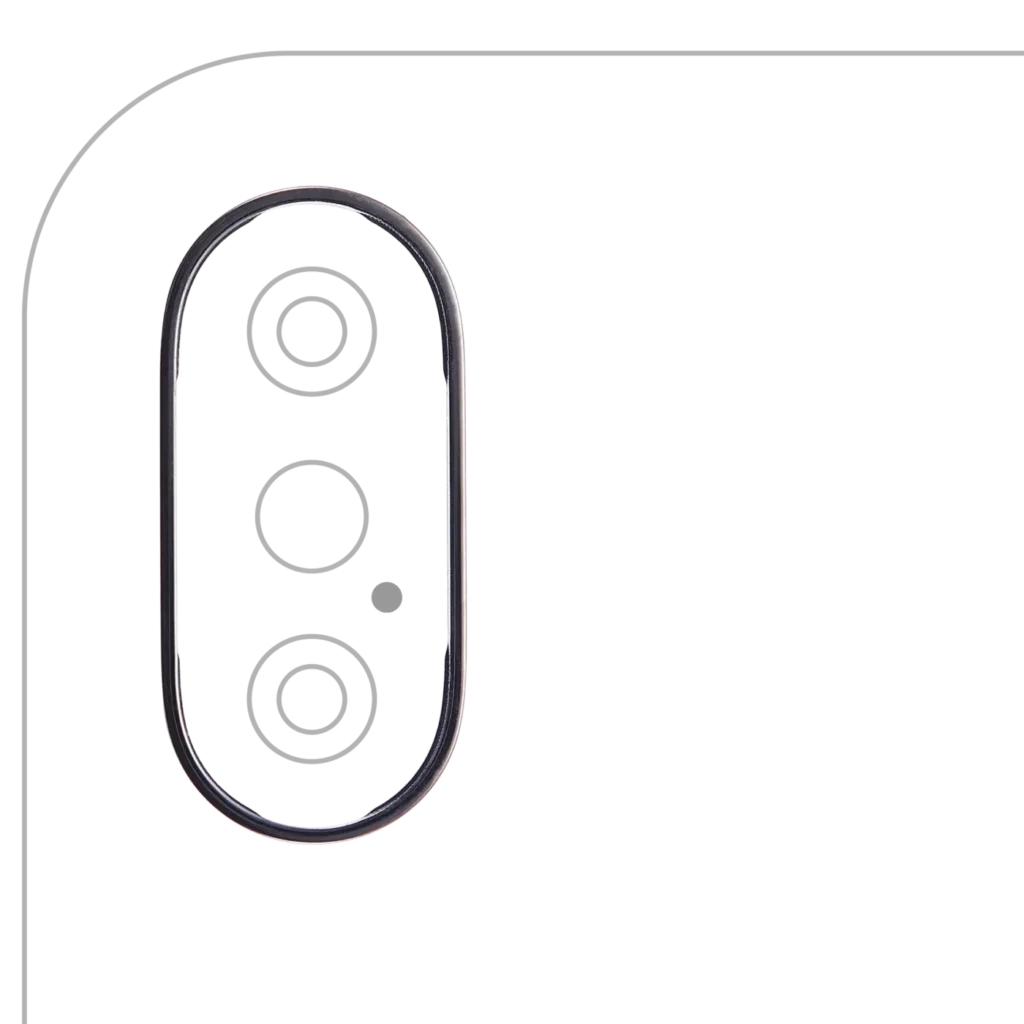 Back Camera Bezel Ring Only For iPhone X (Space Gray) (10 Pack)