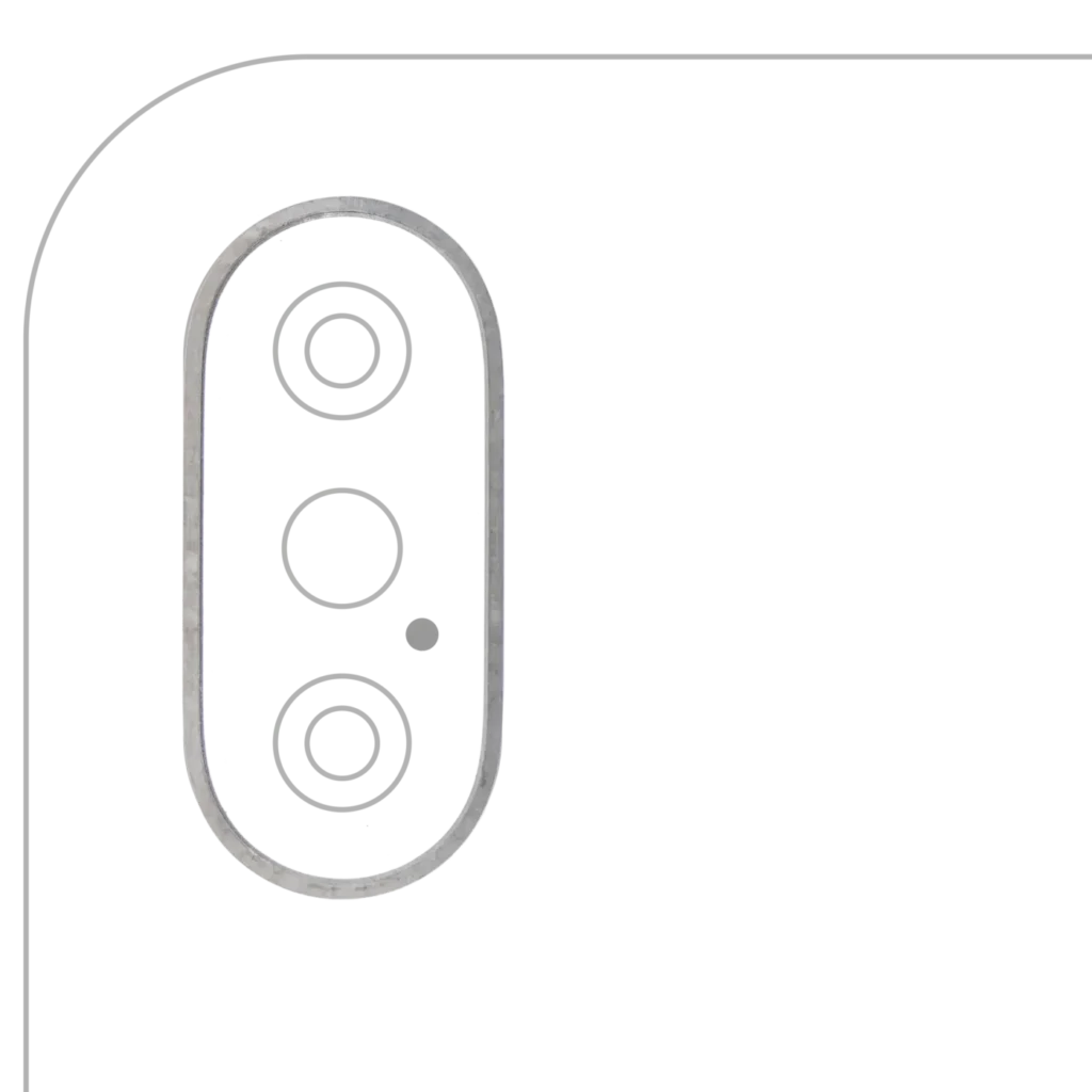 Back Camera Bezel Ring Only For iPhone XS / XS Max (Silver) (10 Pack)