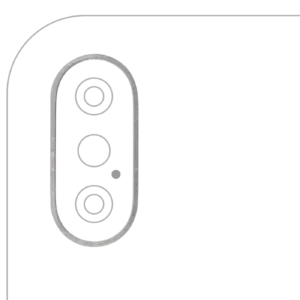 Back Camera Bezel Ring Only For iPhone XS / XS Max (Silver) (10 Pack)