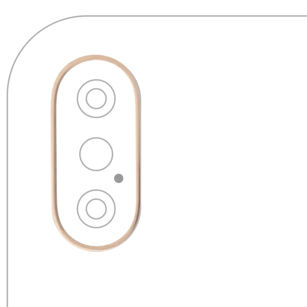 Back Camera Bezel Ring Only For iPhone XS / XS Max (Gold) (10 Pack)