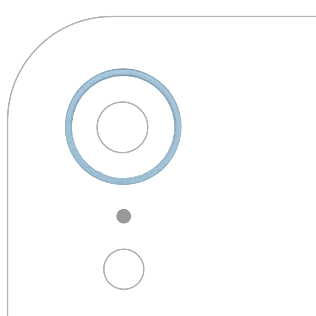 Back Camera Bezel Ring Only For iPhone XR (Blue) (10 Pack)