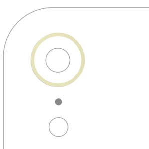 Back Camera Bezel Ring Only For iPhone XR (Yellow) (10 Pack)