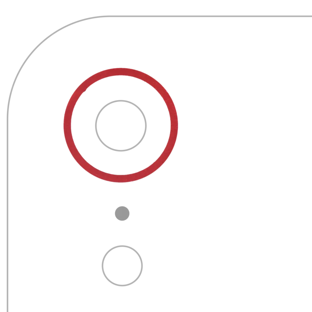 Back Camera Bezel Ring Only For iPhone XR (Red) (10 Pack)