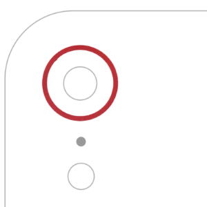Back Camera Bezel Ring Only For iPhone XR (Red) (10 Pack)