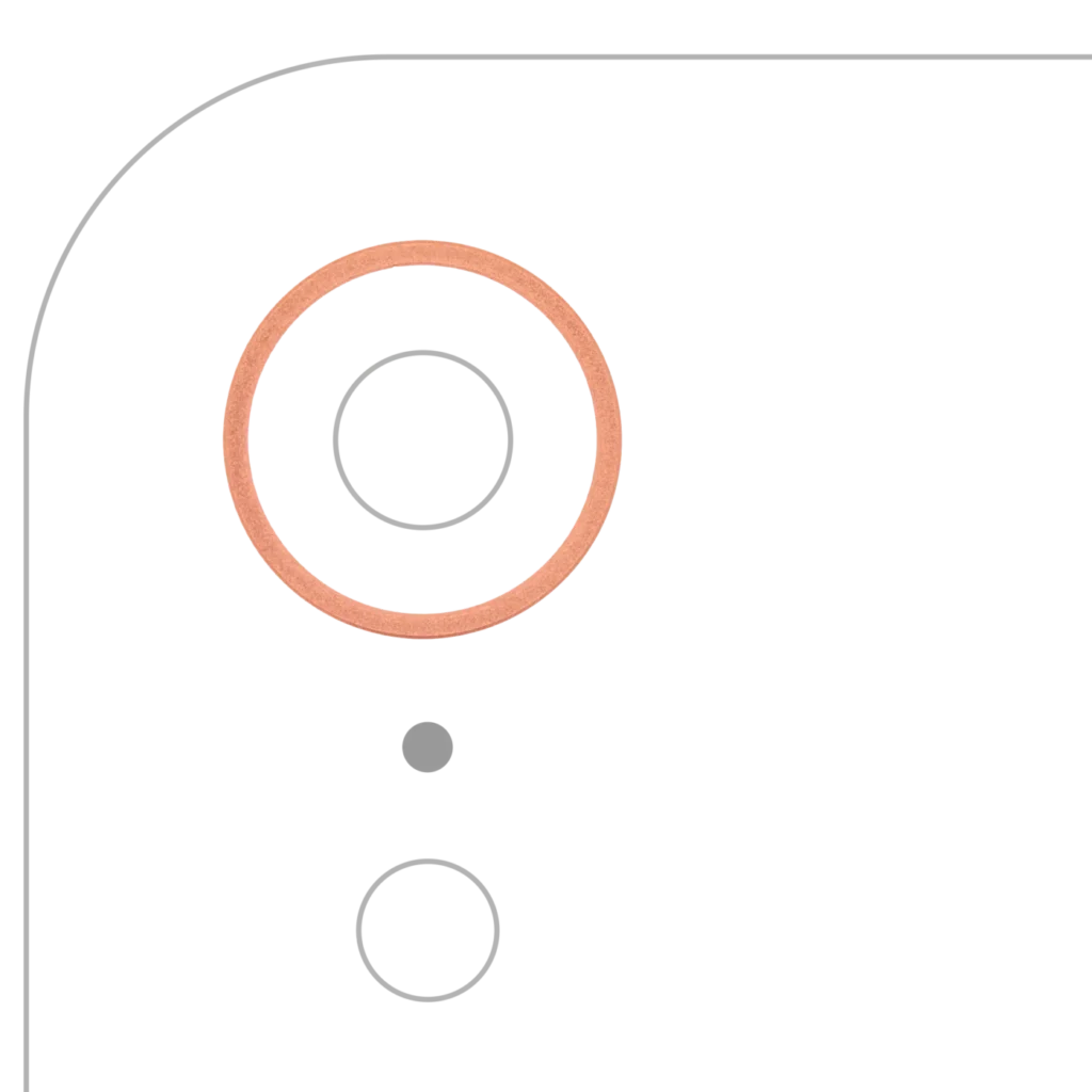 Back Camera Bezel Ring Only For iPhone XR (Coral) (10 Pack)