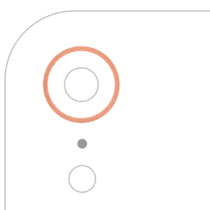 Back Camera Bezel Ring Only For iPhone XR (Coral) (10 Pack)