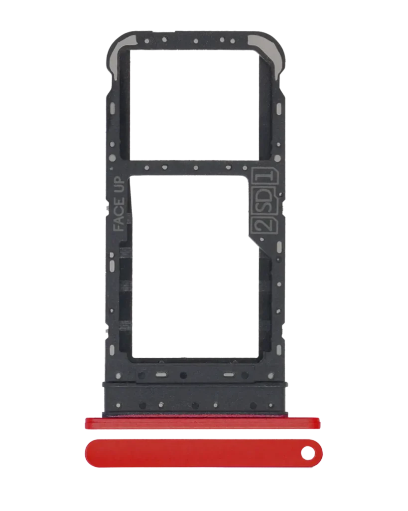 Dual Sim Card Tray For Motorola Moto E7 (XT2095 / 2020) (Red)