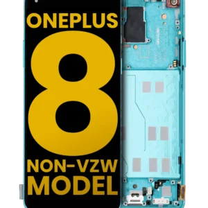 OLED Assembly With Frame For OnePlus 8 / 5G (Non-Verizon 5G UW Frame) (Refurbished) (Glacial Green)