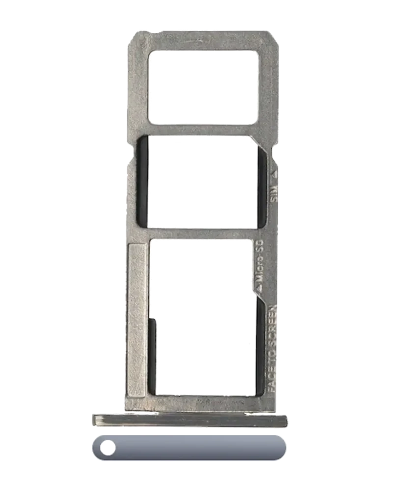 Dual Sim Card Tray For Motorola Moto G6 Play / G6 Forge (XT1922 / 2018) (Silver)