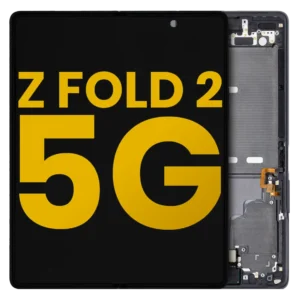 Inner OLED Assembly With Frame For Samsung Galaxy Z Fold 2 5G (Refurbished) (Mystic Black)