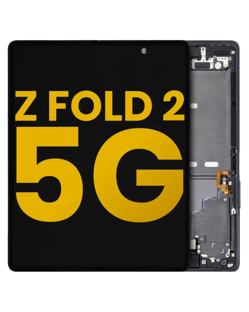 Inner OLED Assembly With Frame For Samsung Galaxy Z Fold 2 5G (Refurbished) (Mystic Black)