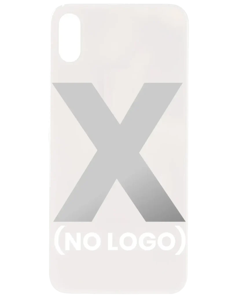 Back Cover Glass For iPhone X (No Logo) (Silver)