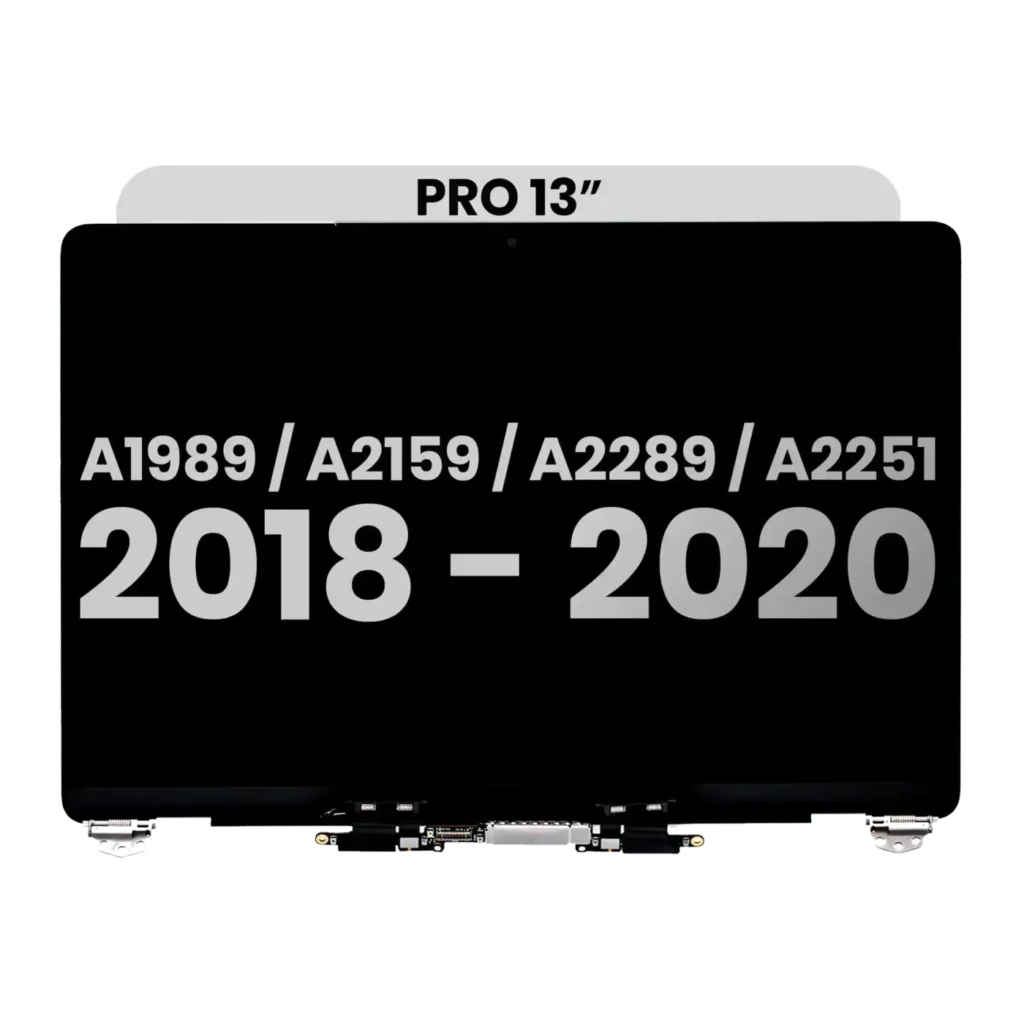 Complete LCD Display Assembly For MacBook Pro 13" A1989 (2018-2019) / A2159 (2019) / A2289 / A2251 (2020) (Used OEM Pull: Grade C) (Silver)