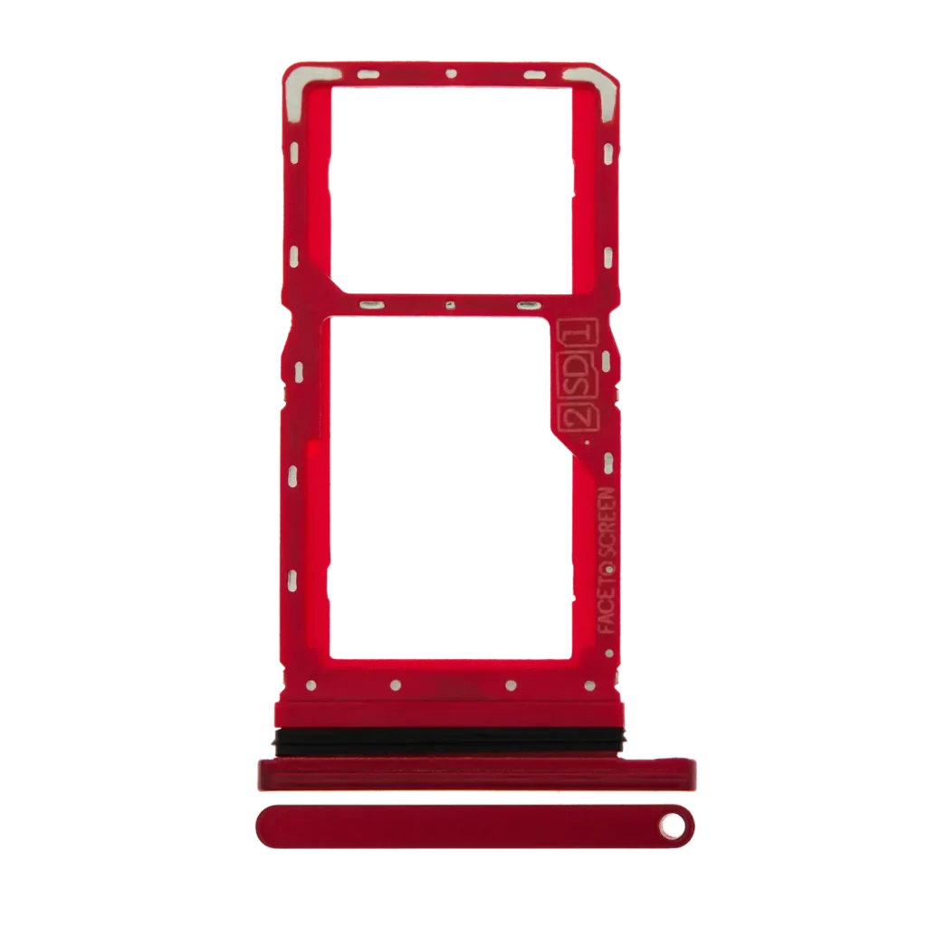 Dual Sim Card Tray For Motorola Moto G8 Play (XT2015 / 2019) (Magenta red)