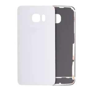 Back Cover Glass For Samsung Galaxy S6 Edge (No Logo) (Aftermarket Plus) (White)