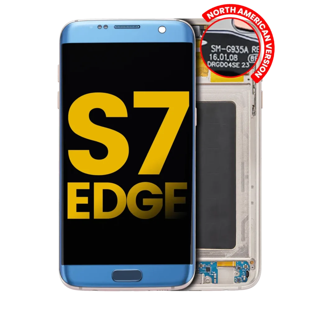 OLED Assembly With Frame For Samsung Galaxy S7 Edge G935A (North American Version) (Refurbished) (Blue Coral)
