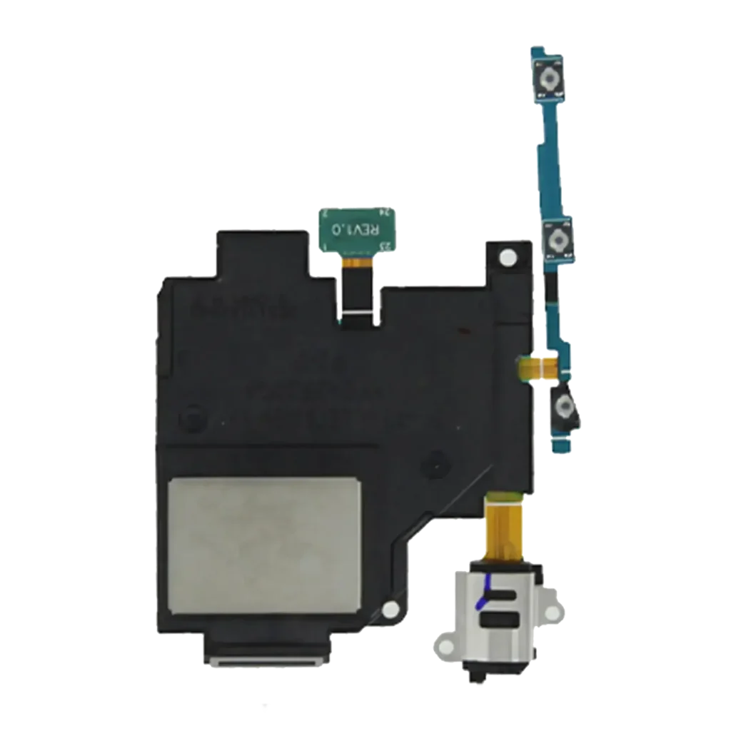 Loudspeaker With Headphone Jack And Power / Volume Flex For Samsung Galaxy Tab S 10.5" (T800 / T805) (2014) (2 Piece Set)
