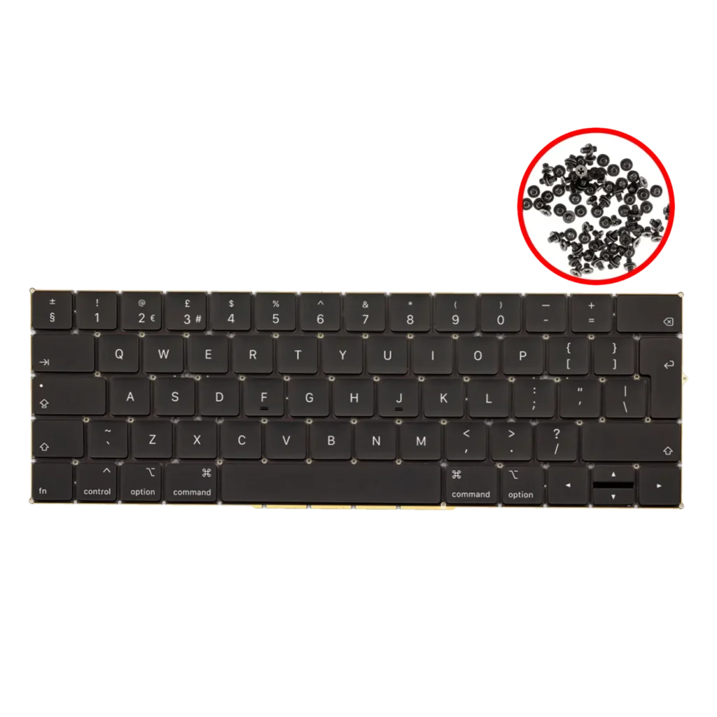 Keyboard W/ Backlight & Screws For MacBook Pro 13" / Pro 15" A1989 / A1990 (2018-2019) (UK English)