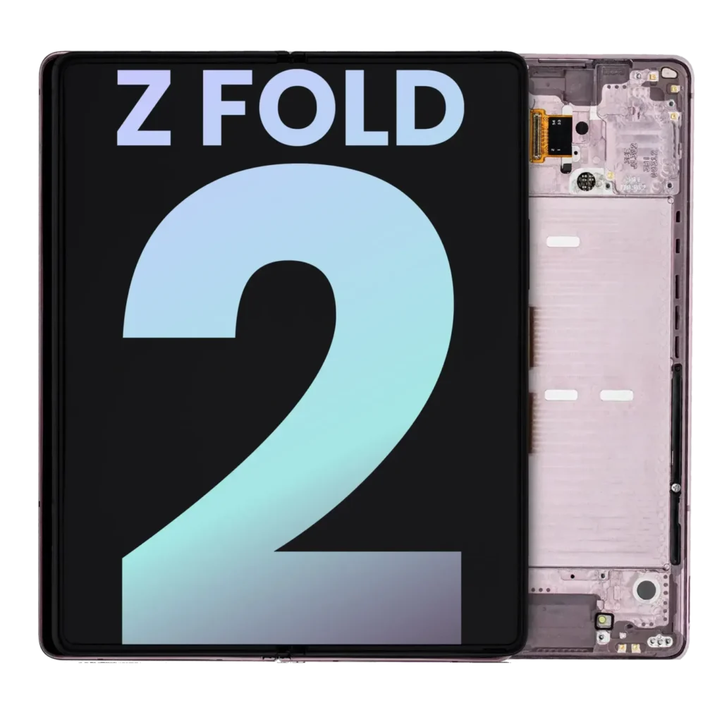 Inner OLED Assembly With Frame For Samsung Galaxy Z Fold 2 5G (US & International) (Service Pack) (Mystic Bronze With Gold Hinge)