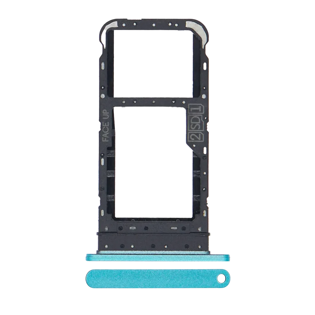 Dual Sim Card Tray For Motorola Moto E7 (XT2095 / 2020) (Aqua Blue)
