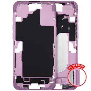 Mid-Frame Housing With Power And Volume Button For iPhone 16 Plus (US Version) (Aftermarket Plus) (Pink)
