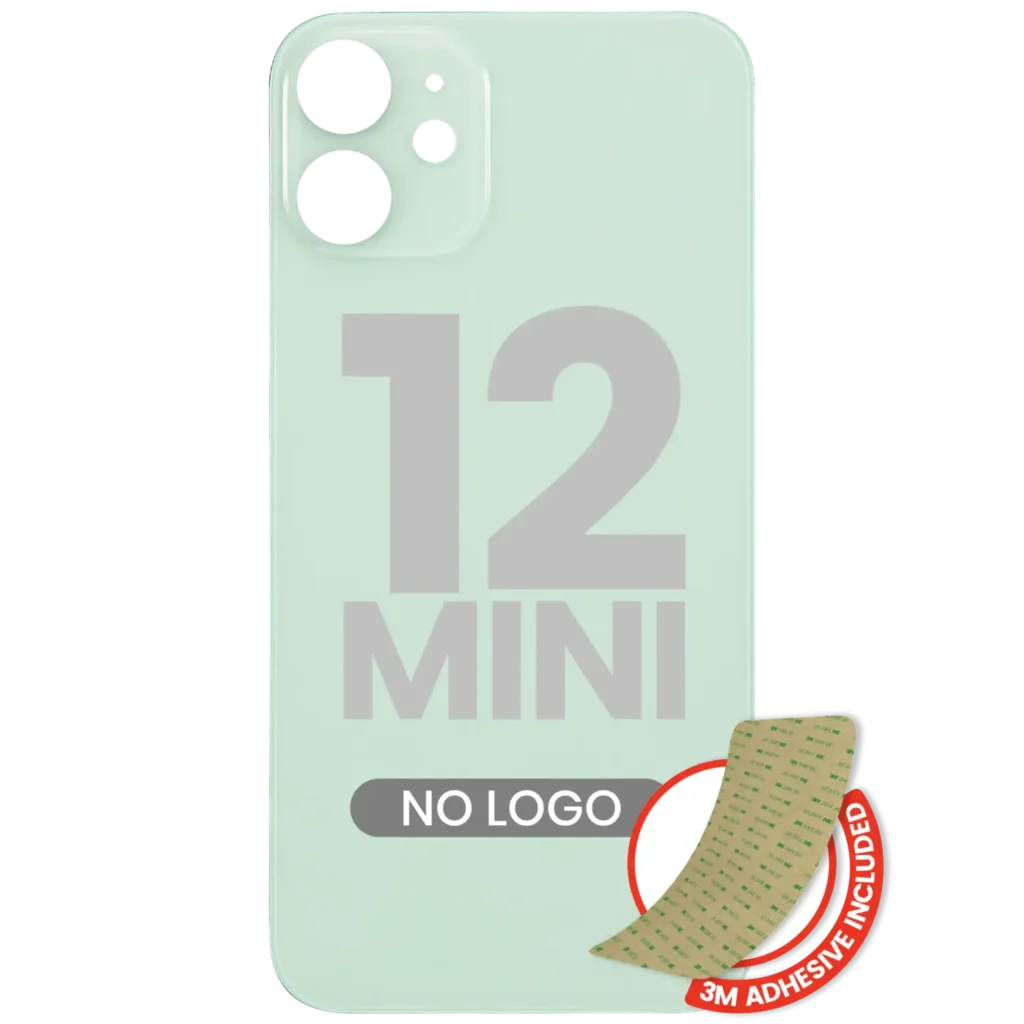 Back Glass With 3M Adhesive For iPhone 12 Mini (No Logo) (Large Camera Hole) (Green)