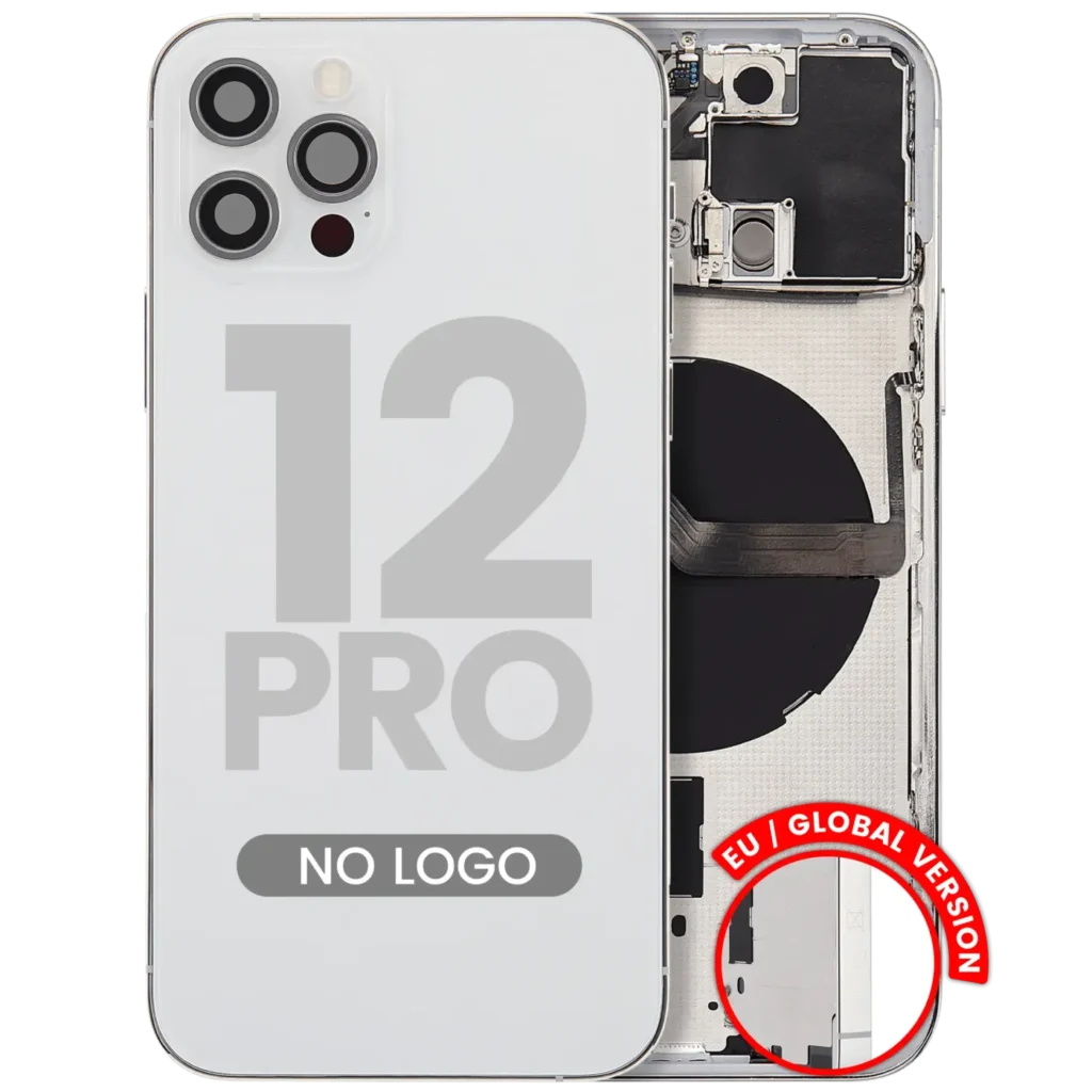 Back Housing W/ Small Parts For iPhone 12 Pro (EU / Global Version) (Aftermarket Plus) (Silver)