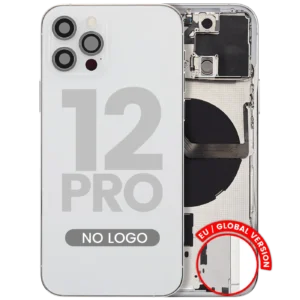 Back Housing W/ Small Parts For iPhone 12 Pro (EU / Global Version) (Aftermarket Plus) (Silver)