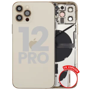 Back Housing W/ Small Parts For iPhone 12 Pro (US Version) (Used OEM Pull: Grade A) (Gold)