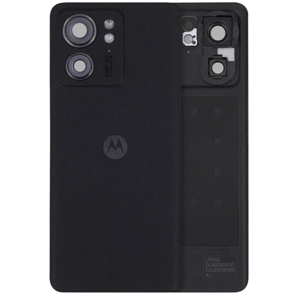 Back Cover Glass For Motorola Edge 40 (XT2303-2 / 2023) (Premium) (Eclipse Black)